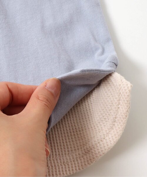 apres les cours（アプレレクール）の「ワッフルレイヤードTシャツ（Tシャツ/カットソー・キッズ・ブルー/ブラウン・90/120/130/100/80/110）」の6枚目の写真