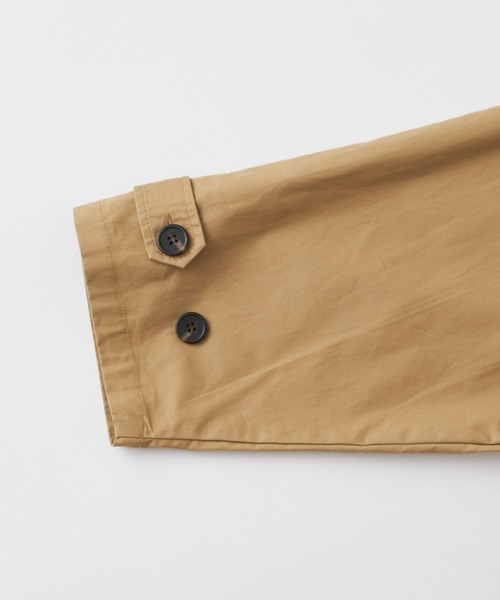 Libra Cue(リブラ キュー)の「”ガンパッチロングコート” オンオフどちらのスタイリングにも使える、春秋2シーズンコート(トレンチコート・レディース・ブラック/ベージュ・FREE)」の6枚目の写真