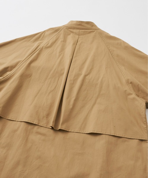 Libra Cue(リブラ キュー)の「”ガンパッチロングコート” オンオフどちらのスタイリングにも使える、春秋2シーズンコート(トレンチコート・レディース・ブラック/ベージュ・FREE)」の7枚目の写真