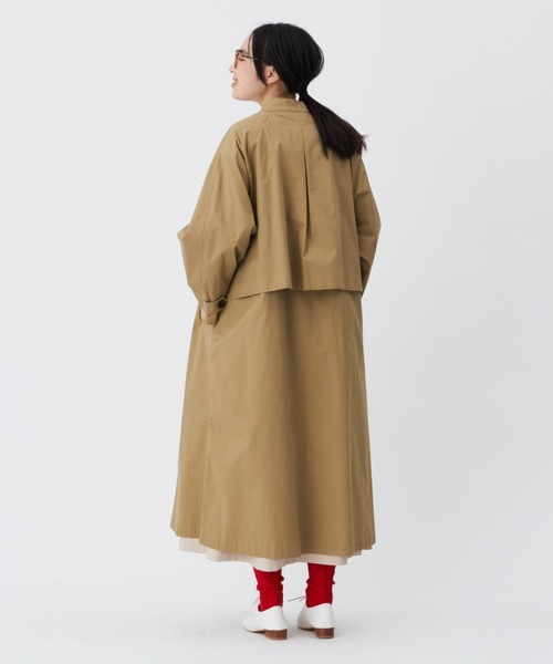 Libra Cue(リブラ キュー)の「”ガンパッチロングコート” オンオフどちらのスタイリングにも使える、春秋2シーズンコート(トレンチコート・レディース・ブラック/ベージュ・FREE)」の21枚目の写真