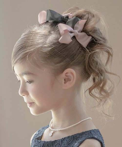 Catherine Cottage（キャサリンコテージ）の「グログランヘアクリップ【3色6個セット】（バレッタ/ヘアクリップ・キッズ・A/B/D/C/E・FREE）」の2枚目の写真