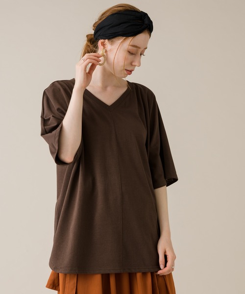 CLOCHE(クロシェ)の「CLOCHE 2wayプルオーバー(Tシャツ/カットソー・レディース・ブラック/ブラウン・FREE)」の6枚目の写真