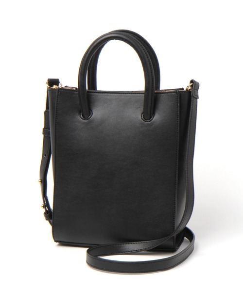 GLOBAL WORK（グローバルワーク）の「縦型2WAYショルダー/957847（ショルダーバッグ・レディース・ブラック/オフホワイト/グリーン・FREE）」の5枚目の写真