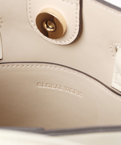 GLOBAL WORK（グローバルワーク）の「縦型2WAYショルダー/957847（ショルダーバッグ・レディース・ブラック/オフホワイト/グリーン・FREE）」の10枚目の写真
