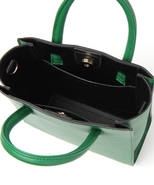 GLOBAL WORK（グローバルワーク）の「縦型2WAYショルダー/957847（ショルダーバッグ・レディース・ブラック/オフホワイト/グリーン・FREE）」の18枚目の写真