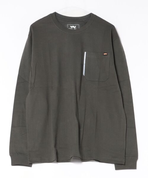 tone(トーン)の「【Walls/ウォールズ】WALLS L/S TEE(UN)(Tシャツ/カットソー・レディース・チャコールグレー/グレー/レッド/ブラック/ネイビー/オリーブ・LARGE/X-LARGE/MEDIUM)」の4枚目の写真