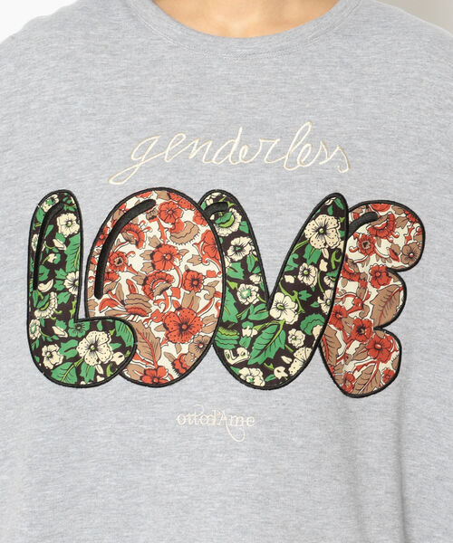 ottod'Ame（オットダム）の「ottod'Ame/オットダム/LOVEトップス（スウェット・レディース・グレー・SMALL）」の6枚目の写真