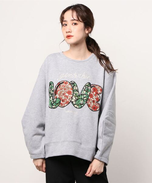 ottod'Ame（オットダム）の「ottod'Ame/オットダム/LOVEトップス（スウェット・レディース・グレー・SMALL）」の4枚目の写真