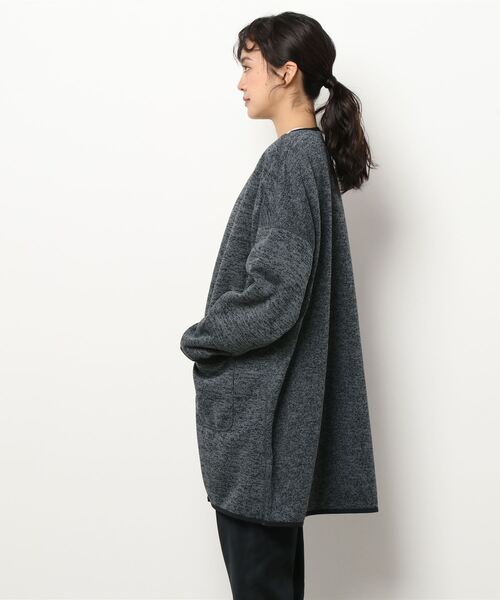 Grand PARK（グランドパーク）の「裏ファー素材　ノーカラーカーデ（カーディガン/ボレロ・レディース・チャコールグレー/グレー系その他/ネイビー系1・FREE）」の5枚目の写真
