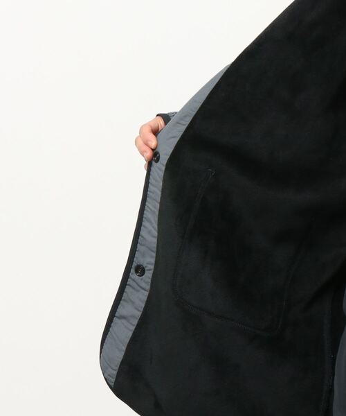 Grand PARK（グランドパーク）の「裏ファー素材　ノーカラーカーデ（カーディガン/ボレロ・レディース・チャコールグレー/グレー系その他/ネイビー系1・FREE）」の4枚目の写真