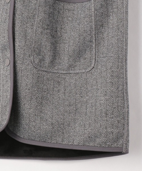 Grand PARK（グランドパーク）の「裏ファー素材　ノーカラーカーデ（カーディガン/ボレロ・レディース・チャコールグレー/グレー系その他/ネイビー系1・FREE）」の12枚目の写真