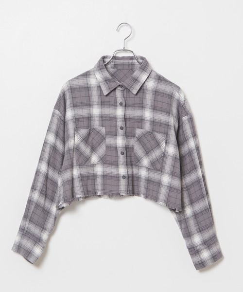 WEGO（ウィゴー）の「WEGO/フリンジショートネルシャツ（シャツ/ブラウス・レディース・グリーン/ブラック/グレー・FREE）」の20枚目の写真