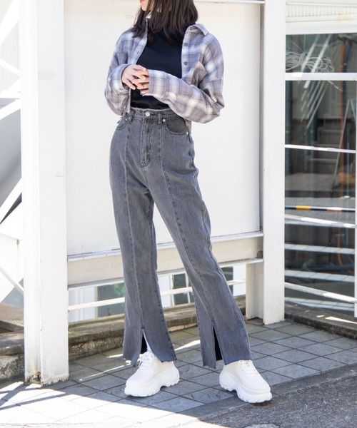 WEGO（ウィゴー）の「WEGO/フリンジショートネルシャツ（シャツ/ブラウス・レディース・グリーン/ブラック/グレー・FREE）」の8枚目の写真