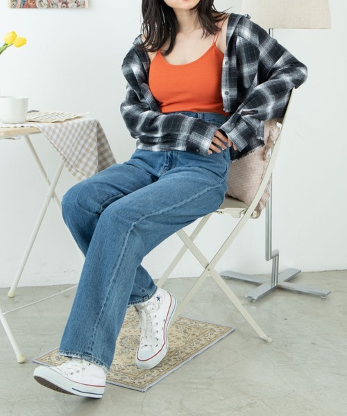 WEGO（ウィゴー）の「WEGO/フリンジショートネルシャツ（シャツ/ブラウス・レディース・グリーン/ブラック/グレー・FREE）」の5枚目の写真