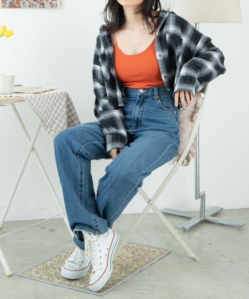 WEGO（ウィゴー）の「WEGO/フリンジショートネルシャツ（シャツ/ブラウス・レディース・グリーン/ブラック/グレー・FREE）」の6枚目の写真