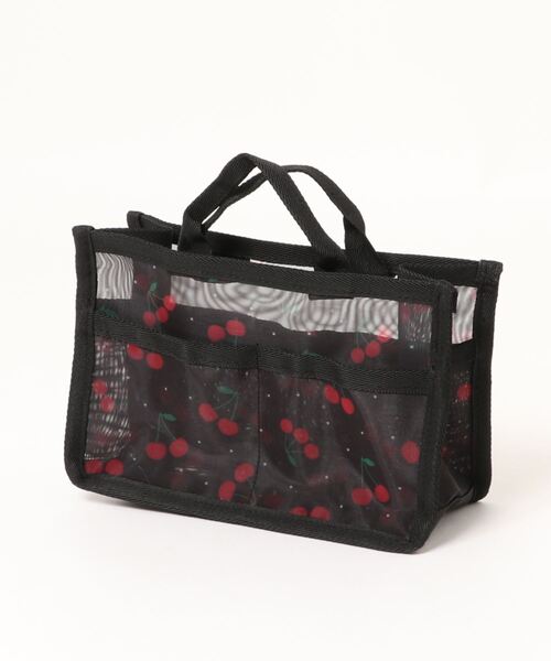 SAC（サック）の「オリジナルプリントメッシュマルチポーチセット  Happy&Sac（ハンドバッグ・レディース・アイボリー/ベージュ/ブラック/ネイビー・FREE）」の5枚目の写真