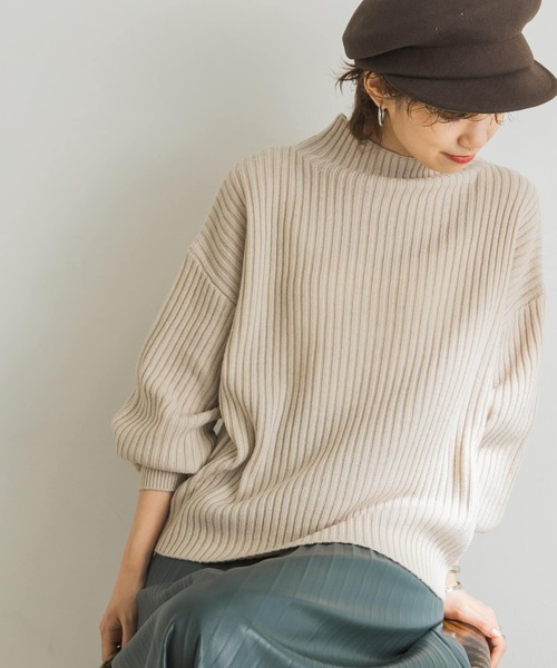 URBAN RESEARCH(アーバンリサーチ)の「【WEB限定】ボトルネックリブニット(ニット/セーター・レディース・チャコールグレー/ミント/モカ/パープル系その他/ライトベージュ・FREE)」の21枚目の写真