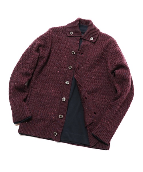 MEN'S BIGI(メンズビギ)の「7G バスケット編みニットカーディガン(ニット/セーター・メンズ・ライトグレー/ブラック/ボルドー・03/02/01)」の10枚目の写真