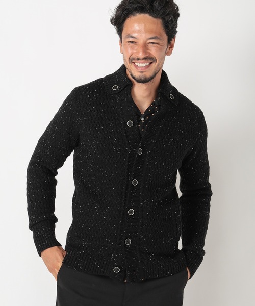 MEN'S BIGI(メンズビギ)の「7G バスケット編みニットカーディガン(ニット/セーター・メンズ・ライトグレー/ブラック/ボルドー・03/02/01)」の12枚目の写真