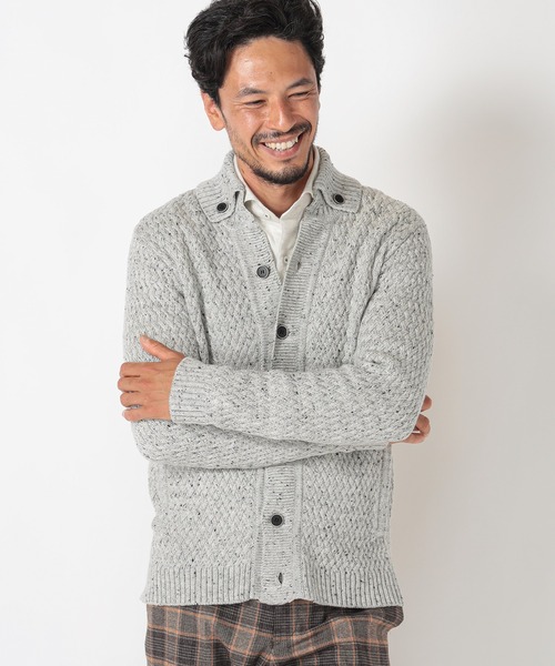 MEN'S BIGI(メンズビギ)の「7G バスケット編みニットカーディガン(ニット/セーター・メンズ・ライトグレー/ブラック/ボルドー・03/02/01)」の20枚目の写真