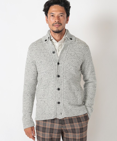 MEN'S BIGI(メンズビギ)の「7G バスケット編みニットカーディガン(ニット/セーター・メンズ・ライトグレー/ブラック/ボルドー・03/02/01)」の21枚目の写真