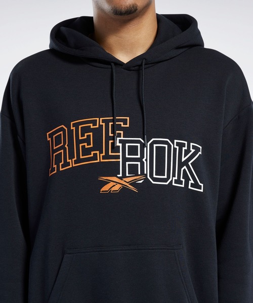 Reebok（リーボック）の「クラシックス バスケットボール フーディー / Classics Basketball Hoodie（パーカー・メンズ・ブラック/ヘザーグレー・X-SMALL/LARGE/MEDIUM/X-LARGE/SMALL/XX-LARGE/XXX-LARGE）」の4枚目の写真