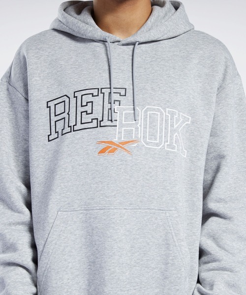 Reebok（リーボック）の「クラシックス バスケットボール フーディー / Classics Basketball Hoodie（パーカー・メンズ・ブラック/ヘザーグレー・X-SMALL/LARGE/MEDIUM/X-LARGE/SMALL/XX-LARGE/XXX-LARGE）」の8枚目の写真