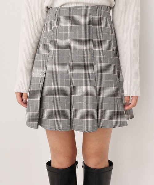 one after another NICE CLAUP（ワンアフターアナザーナイスクラップ）の「ボックスプリーツミニスカート（スカート・レディース・ブラック/ブラウン/グレー系その他/チェック/アイボリー/グレー・FREE）」の20枚目の写真
