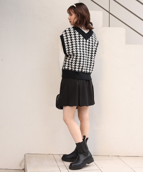 one after another NICE CLAUP（ワンアフターアナザーナイスクラップ）の「ボックスプリーツミニスカート（スカート・レディース・ブラック/ブラウン/グレー系その他/チェック/アイボリー/グレー・FREE）」の21枚目の写真