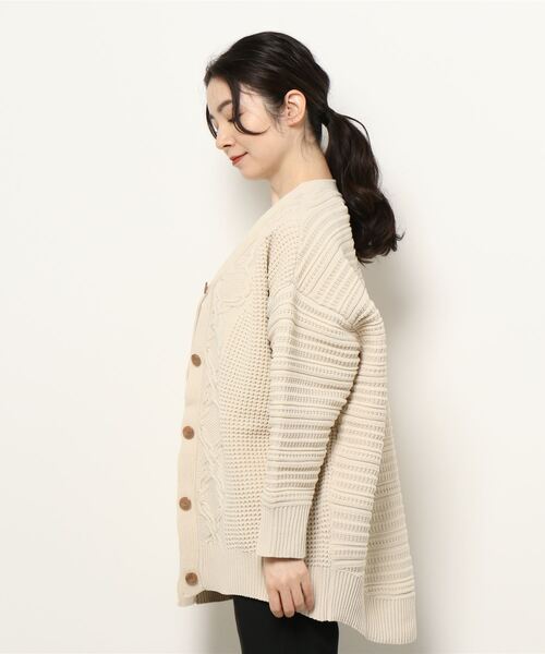 セール】ケーブル編みニットカーディガン（カーディガン/ボレロ