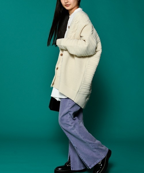セール】ケーブル編みニットカーディガン（カーディガン/ボレロ