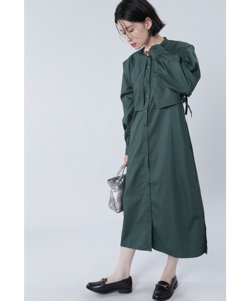 ケープ付きシャツワンピース ワンピース Rose ワンピース ドレス Rose Bud Bud ローズバッド のファッション