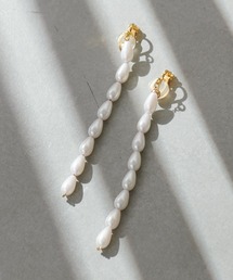 【PAPILLONNER/パピヨネ】パールロングイヤリング