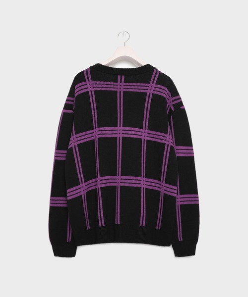 VANQUISH（ヴァンキッシュ）の「Check knit Cardigan　＊（カーディガン/ボレロ・レディース・ブラック/ベージュ・M/L）」の13枚目の写真
