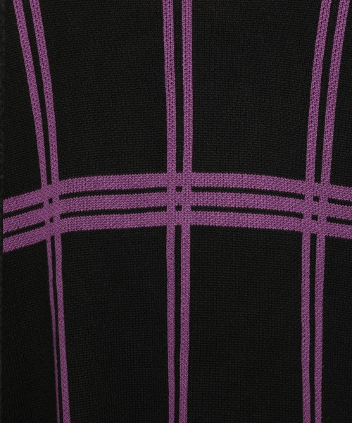 VANQUISH（ヴァンキッシュ）の「Check knit Cardigan　＊（カーディガン/ボレロ・レディース・ブラック/ベージュ・M/L）」の9枚目の写真
