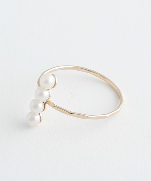 JewCas（ジュアキャス）の「JewCas modern metal - ３連シンプル パール リング[JC3997]（リング・レディース・ゴールド/シルバー・FREE）」の7枚目の写真
