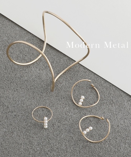 JewCas（ジュアキャス）の「JewCas modern metal - ３連シンプル パール リング[JC3997]（リング・レディース・ゴールド/シルバー・FREE）」の16枚目の写真