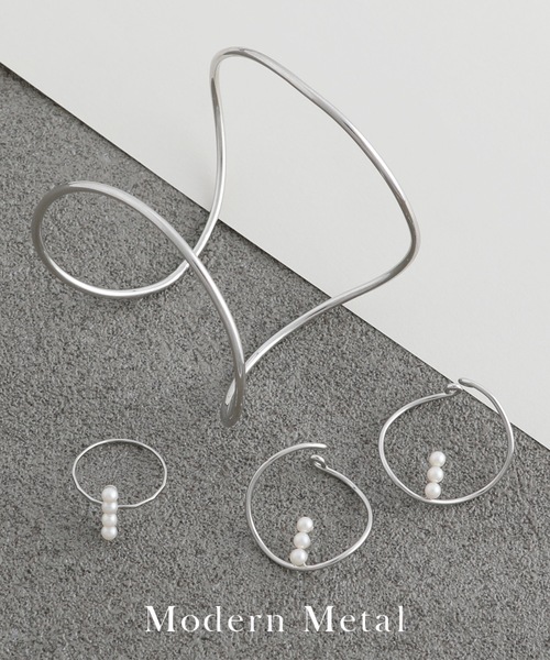 JewCas（ジュアキャス）の「JewCas modern metal - ３連シンプル パール リング[JC3997]（リング・レディース・ゴールド/シルバー・FREE）」の14枚目の写真