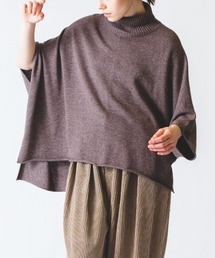 mizuiro ind ポンチョライクハイネックプルオーバー