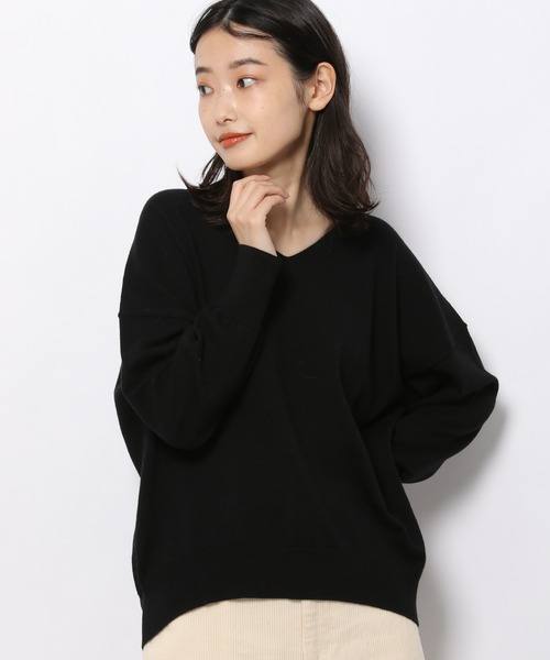 LAKOLE(ラコレ)の「12GコットンウールVネックプルオーバー / 214984(ニット/セーター・レディース・ブラック/オレンジ/グリーン/ブラウン系その他/ライトイエロー・SMALL/MEDIUM)」の10枚目の写真