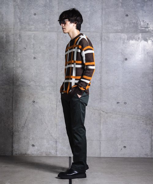 NIDO（ニド）の「チェック柄ニットプルオーバー（ニット/セーター・メンズ・ブラウン/ブルー・M/L）」の10枚目の写真