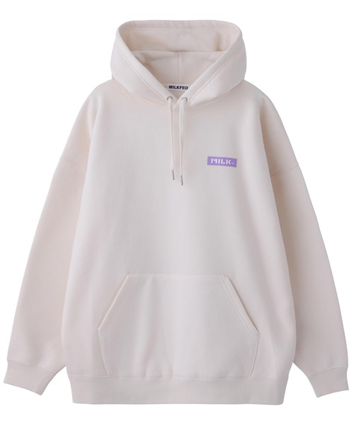 MILKFED.(ミルクフェド)の「MILKFED.×TAIHEI NAMIKAWA SWEAT HOODIE(パーカー・レディース・ブラック/オフホワイト/ライトパープル・ONE SIZE)」の9枚目の写真