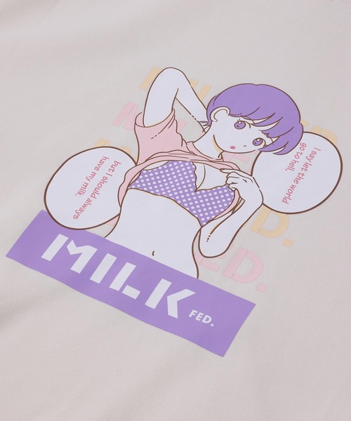 MILKFED.(ミルクフェド)の「MILKFED.×TAIHEI NAMIKAWA SWEAT HOODIE(パーカー・レディース・ブラック/オフホワイト/ライトパープル・ONE SIZE)」の17枚目の写真