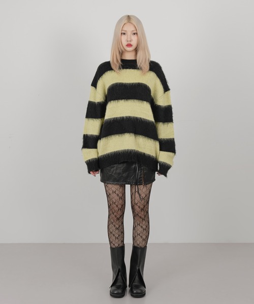 FOLLOWIN（フォロウィン）の「【UNISEX】オーバーフィットボーダー