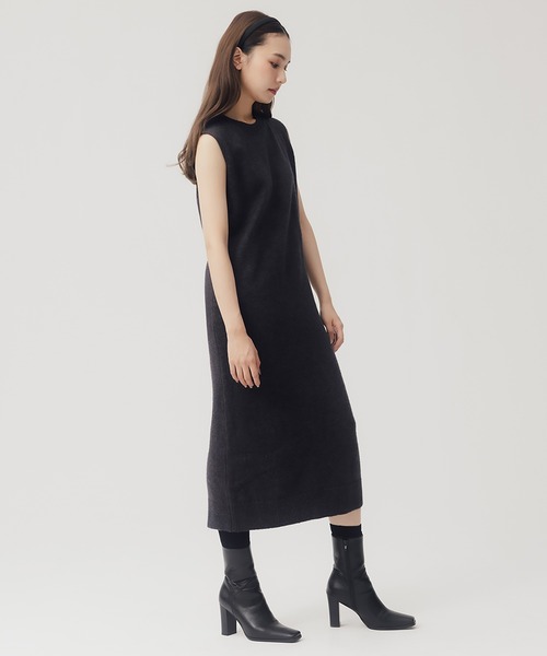 RANDEBOO（ランデブー）の「3way wool knit set（ワンピース・レディース・チャコールグレー/ベージュ・FREE）」の6枚目の写真