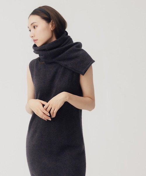 RANDEBOO（ランデブー）の「3way wool knit set（ワンピース・レディース・チャコールグレー/ベージュ・FREE）」の8枚目の写真