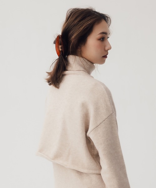 RANDEBOO（ランデブー）の「3way wool knit set（ワンピース・レディース・チャコールグレー/ベージュ・FREE）」の13枚目の写真