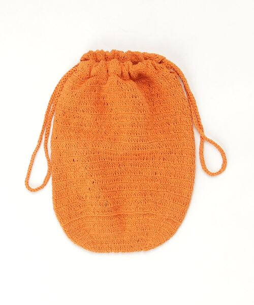 ROYAL FLASH（ロイヤルフラッシュ）の「C -cie-/COTTON CROCHET NET TOTE（トートバッグ・レディース・オレンジ/ライトブルー/オフホワイト・FREE）」の4枚目の写真