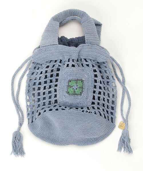 ROYAL FLASH（ロイヤルフラッシュ）の「C -cie-/COTTON CROCHET NET TOTE（トートバッグ・レディース・オレンジ/ライトブルー/オフホワイト・FREE）」の11枚目の写真