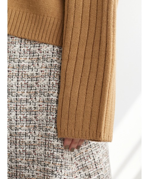 Green　Parks（グリーンパークス）の「ショート丈度詰めプルオーバー＊（ニット/セーター・レディース・ブルー/イエロー/ピンク/ブラック/ライトベージュ/キャメル・FREE）」の15枚目の写真